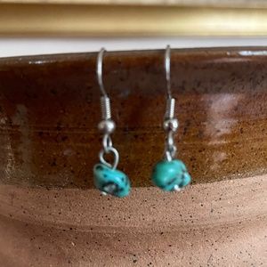 turquoise nugget earrings